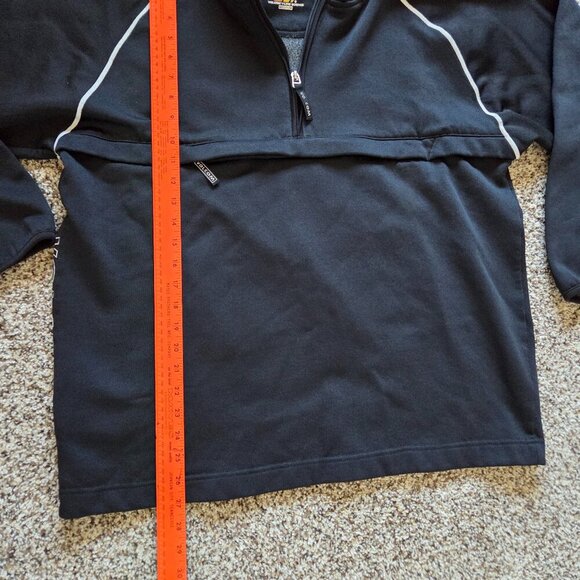 Y2K Volcom V-Line Mens 1/4 Zip Hoodie Size Med Black Surf Skate Grunge Vintage - Picture 4 of 8